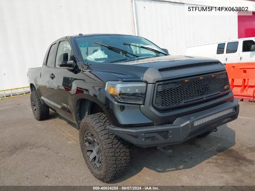 2015 Toyota Tundra Sr5 4.6L V8 VIN: 5TFUM5F14FX063802 Lot: 40034285