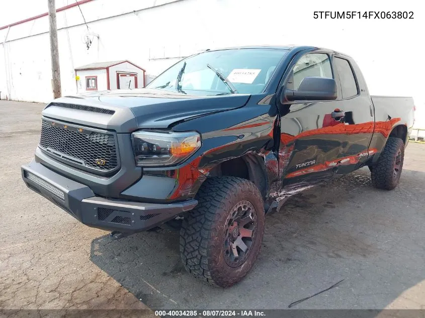 2015 Toyota Tundra Sr5 4.6L V8 VIN: 5TFUM5F14FX063802 Lot: 40034285