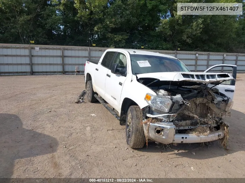 2015 Toyota Tundra Sr5 5.7L V8 VIN: 5TFDW5F12FX461407 Lot: 40153212