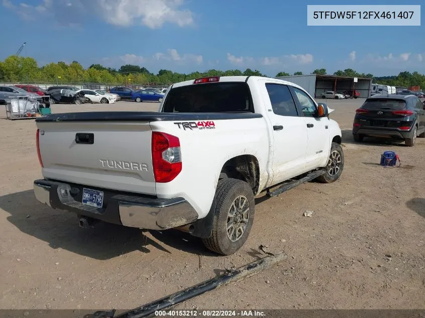 5TFDW5F12FX461407 2015 Toyota Tundra Sr5 5.7L V8