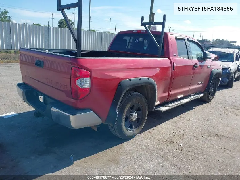 2015 Toyota Tundra Sr5 5.7L V8 VIN: 5TFRY5F16FX184566 Lot: 40178877