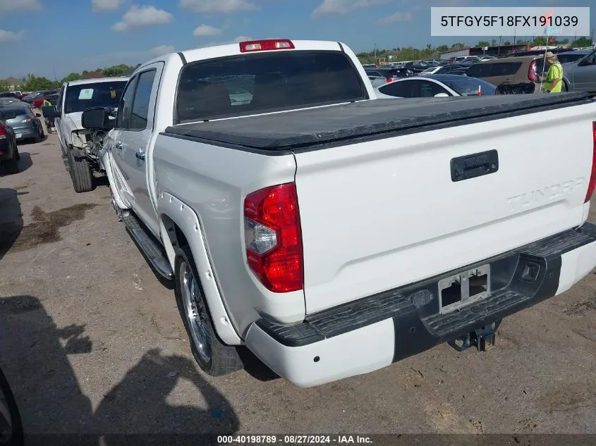 5TFGY5F18FX191039 2015 Toyota Tundra 1794 5.7L V8