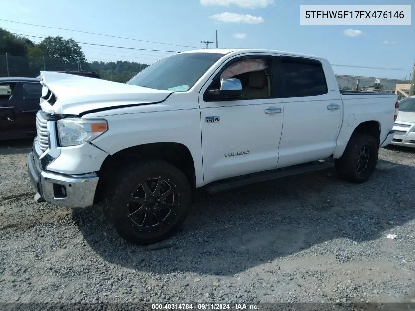 5TFHW5F17FX476146 2015 Toyota Tundra Limited 5.7L V8