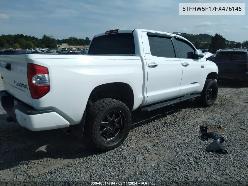 5TFHW5F17FX476146 2015 Toyota Tundra Limited 5.7L V8