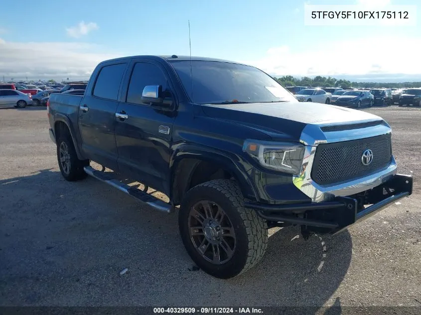 2015 Toyota Tundra 1794 5.7L V8 VIN: 5TFGY5F10FX175112 Lot: 40329509