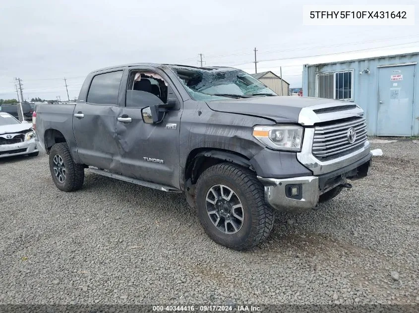 2015 Toyota Tundra Limited 5.7L V8 VIN: 5TFHY5F10FX431642 Lot: 40344416