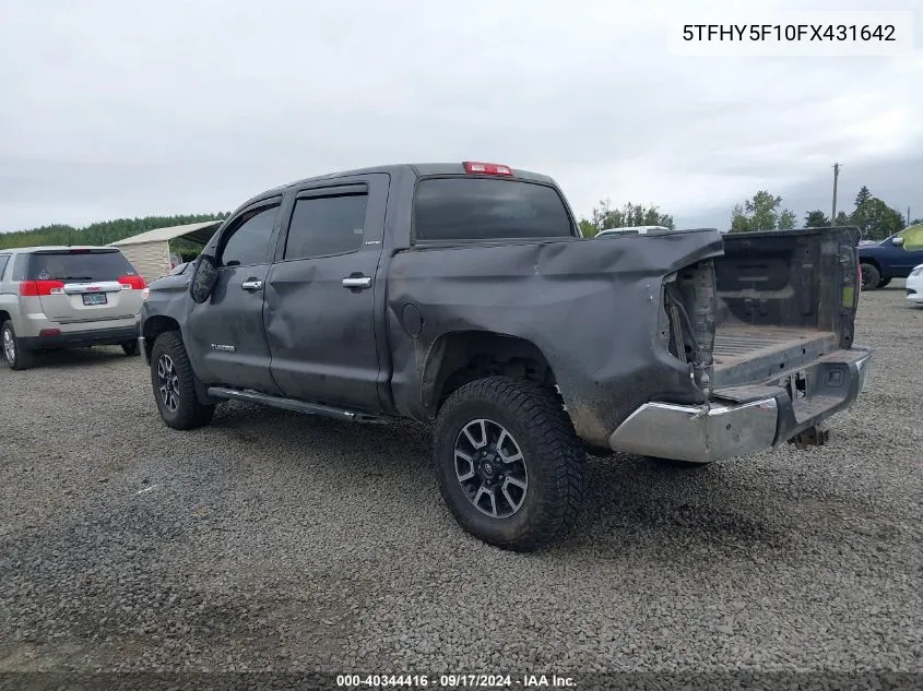 2015 Toyota Tundra Limited 5.7L V8 VIN: 5TFHY5F10FX431642 Lot: 40344416