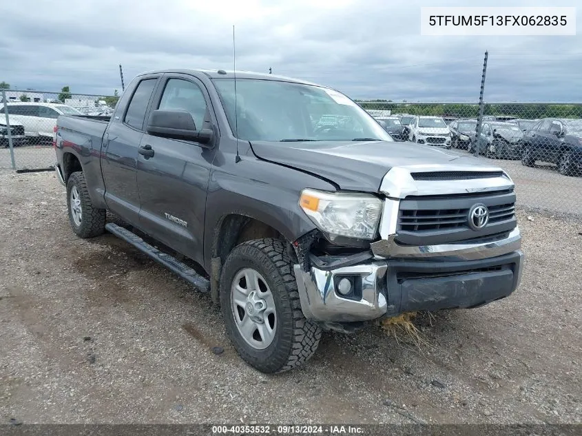 2015 Toyota Tundra Sr5 4.6L V8 VIN: 5TFUM5F13FX062835 Lot: 40353532