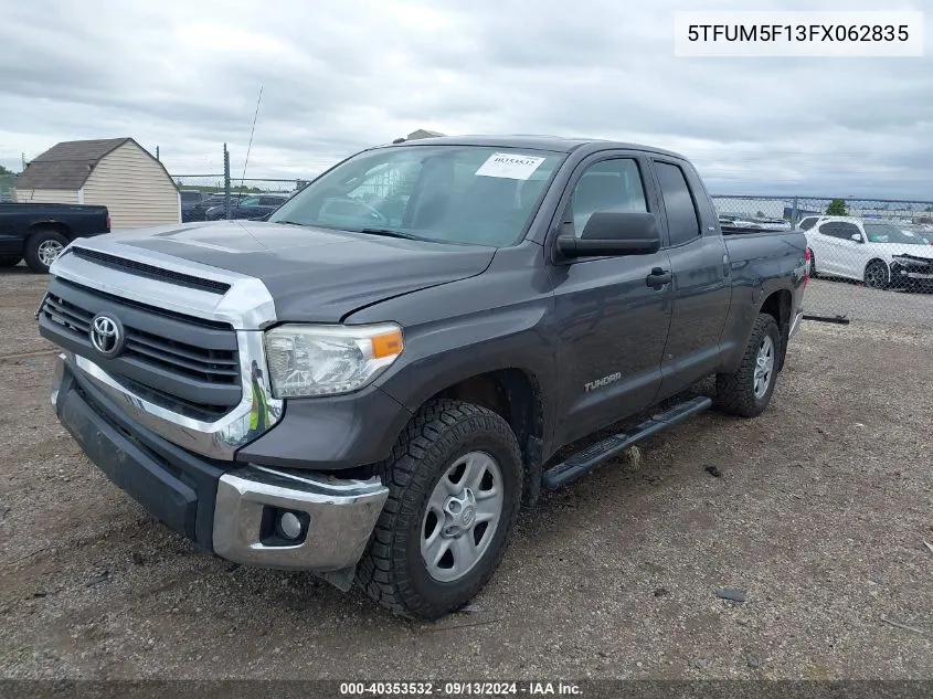 2015 Toyota Tundra Sr5 4.6L V8 VIN: 5TFUM5F13FX062835 Lot: 40353532