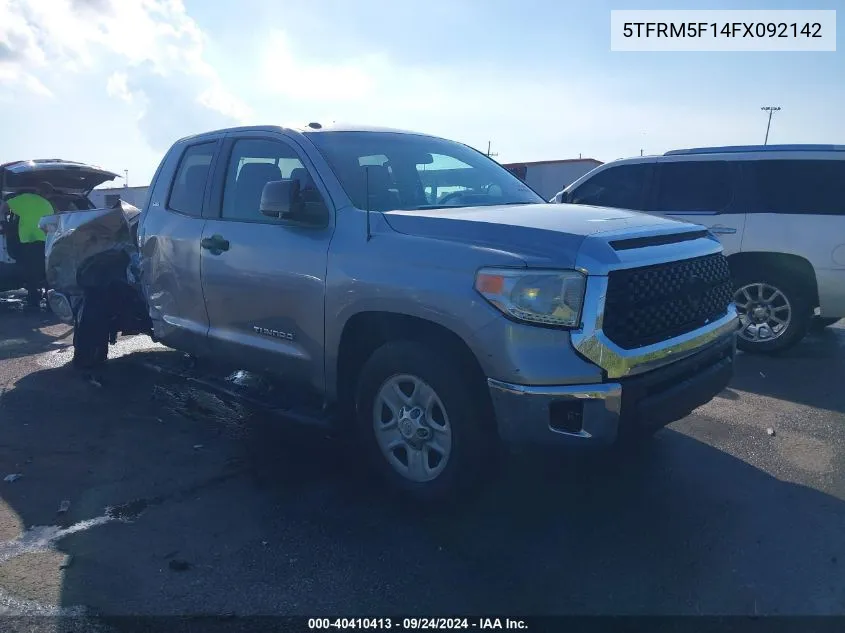 5TFRM5F14FX092142 2015 Toyota Tundra Double Cab Sr/Double Cab Sr5