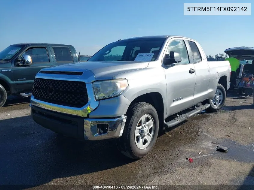 2015 Toyota Tundra Double Cab Sr/Double Cab Sr5 VIN: 5TFRM5F14FX092142 Lot: 40410413