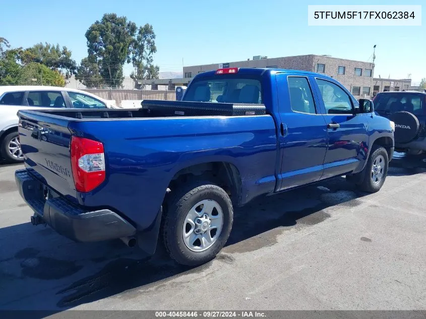 2015 Toyota Tundra Sr 4.6L V8 VIN: 5TFUM5F17FX062384 Lot: 40458446