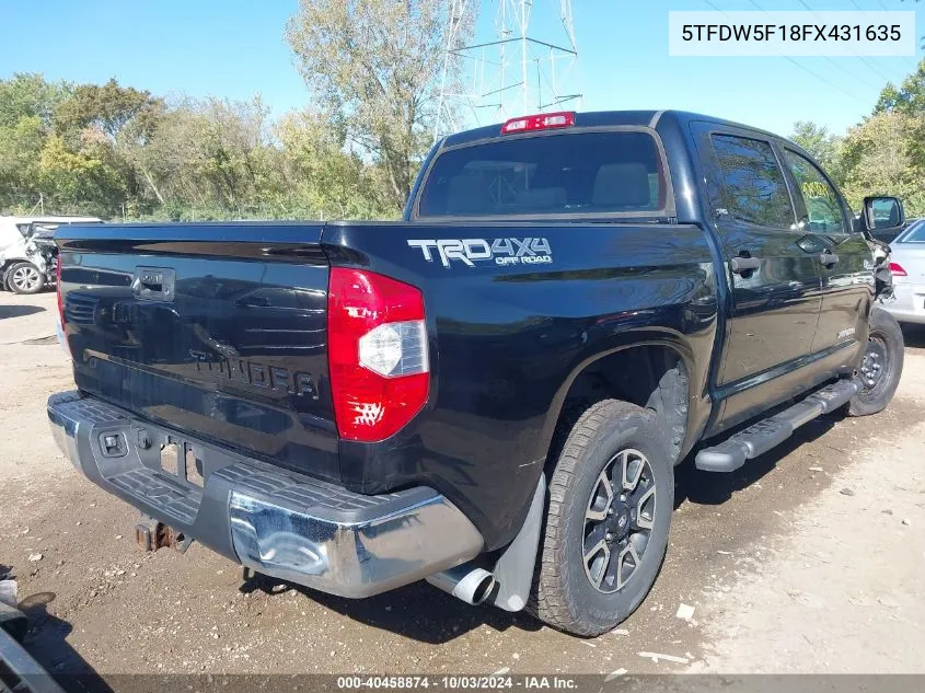 2015 Toyota Tundra Sr5 5.7L V8 VIN: 5TFDW5F18FX431635 Lot: 40458874