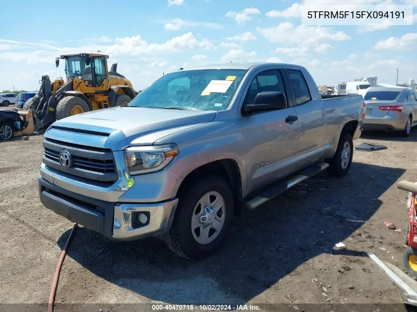 2015 Toyota Tundra Sr5 4.6L V8 VIN: 5TFRM5F15FX094191 Lot: 40470715