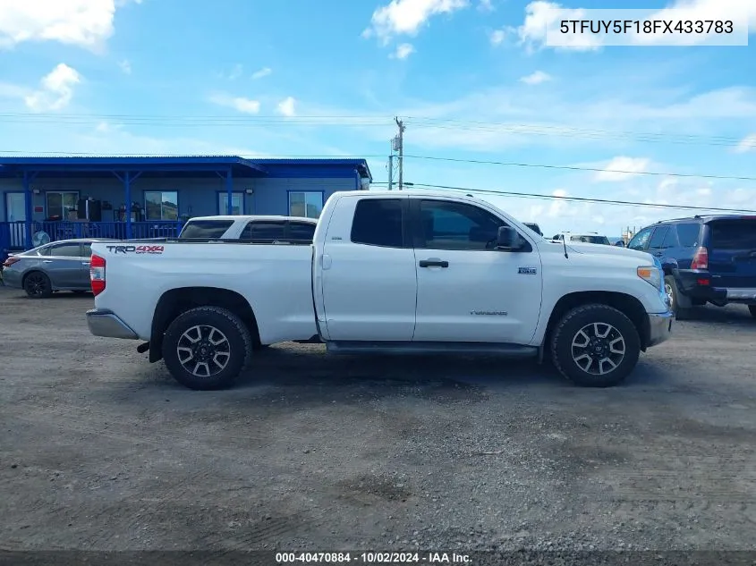 2015 Toyota Tundra Sr 5.7L V8/Sr5 5.7L V8/Trd Pro 5.7L V8 VIN: 5TFUY5F18FX433783 Lot: 40470884