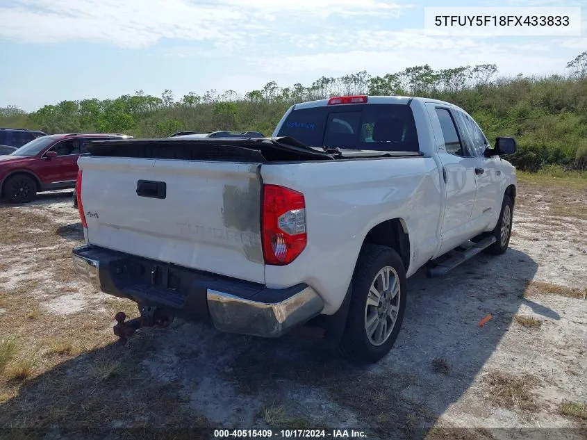 2015 Toyota Tundra Double Cab Sr/Double Cab VIN: 5TFUY5F18FX433833 Lot: 40515409