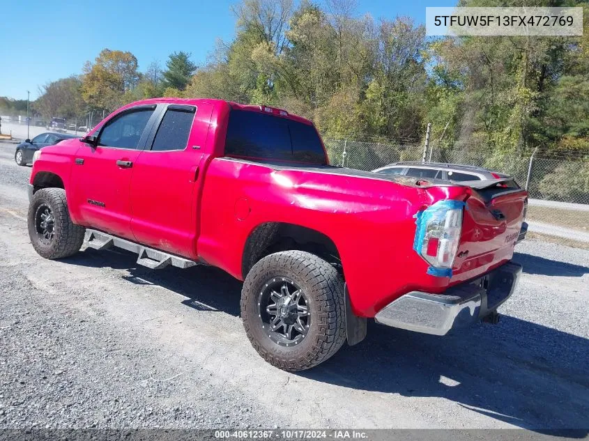 2015 Toyota Tundra Sr5 5.7L V8 VIN: 5TFUW5F13FX472769 Lot: 40612367