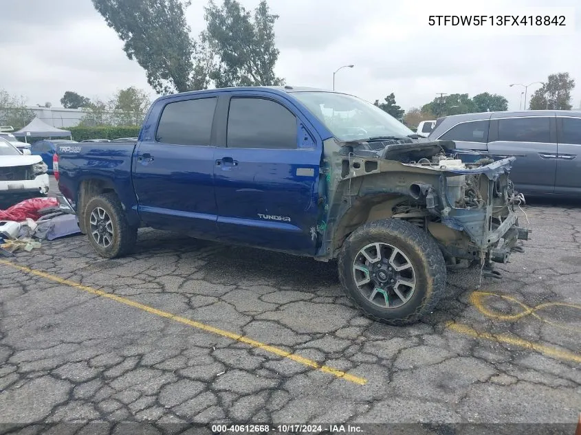 5TFDW5F13FX418842 2015 Toyota Tundra Sr5 5.7L V8