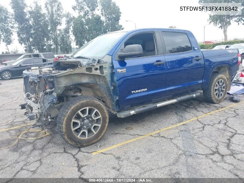 5TFDW5F13FX418842 2015 Toyota Tundra Sr5 5.7L V8