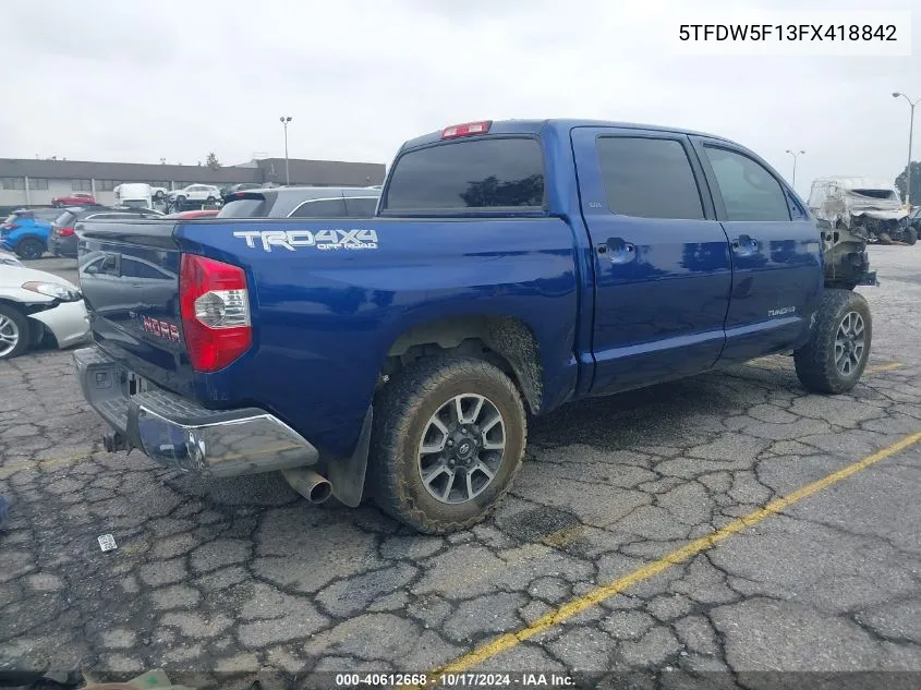 5TFDW5F13FX418842 2015 Toyota Tundra Sr5 5.7L V8