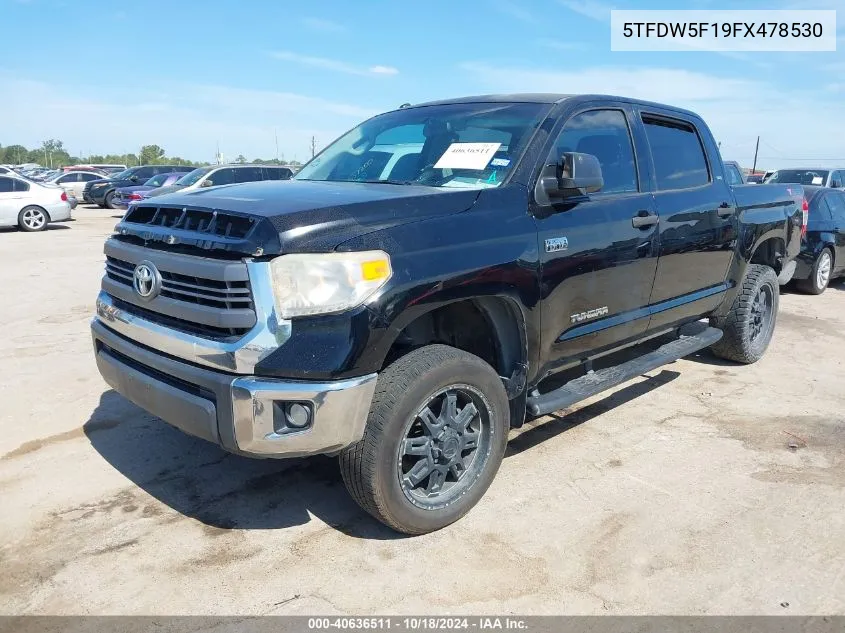 2015 Toyota Tundra Sr5 5.7L V8 VIN: 5TFDW5F19FX478530 Lot: 40636511