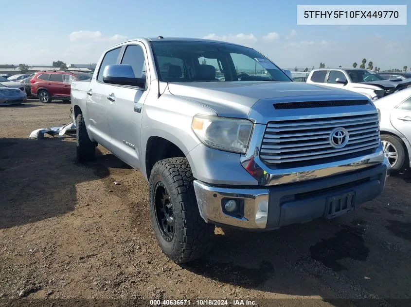 2015 Toyota Tundra Limited 5.7L V8 VIN: 5TFHY5F10FX449770 Lot: 40636671