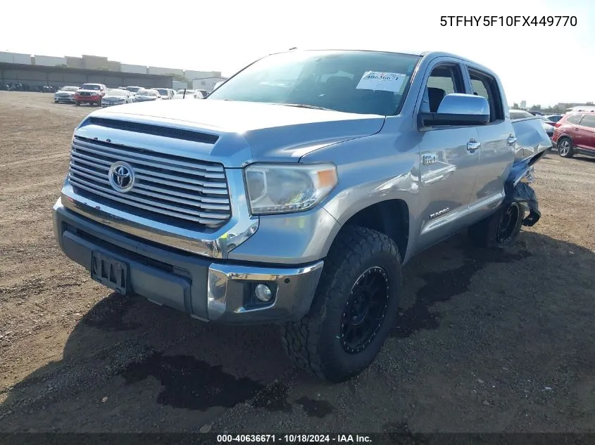 2015 Toyota Tundra Limited 5.7L V8 VIN: 5TFHY5F10FX449770 Lot: 40636671