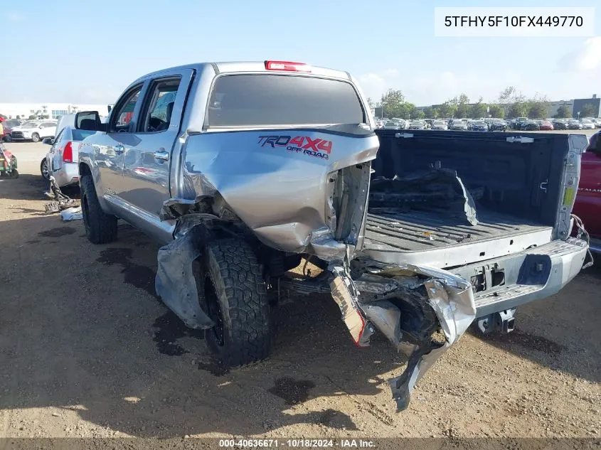 2015 Toyota Tundra Limited 5.7L V8 VIN: 5TFHY5F10FX449770 Lot: 40636671