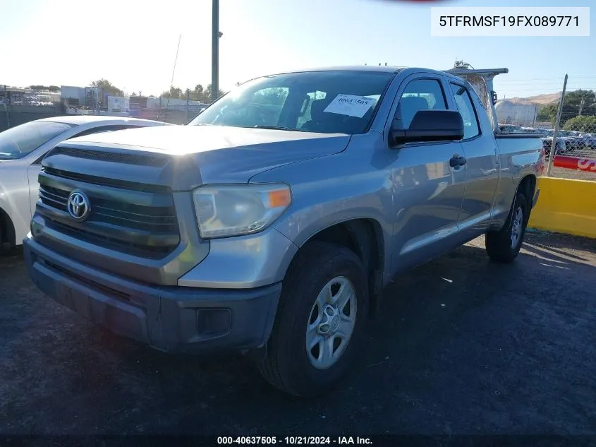 2015 Toyota Tundra Sr 4.6L V8 VIN: 5TFRMSF19FX089771 Lot: 40637505