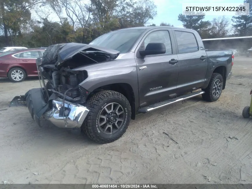 2015 Toyota Tundra Sr5 5.7L V8 VIN: 5TFDW5F15FX422245 Lot: 40651454