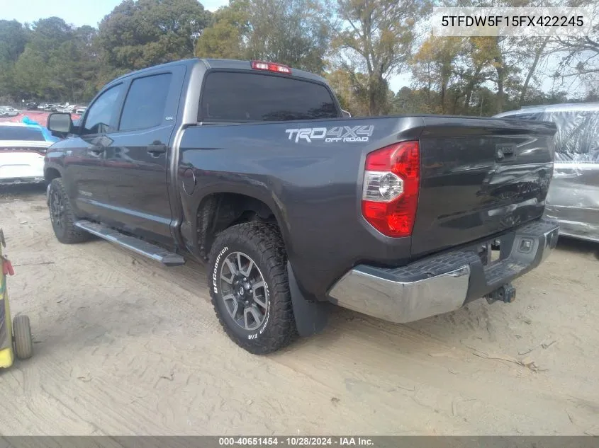 2015 Toyota Tundra Sr5 5.7L V8 VIN: 5TFDW5F15FX422245 Lot: 40651454