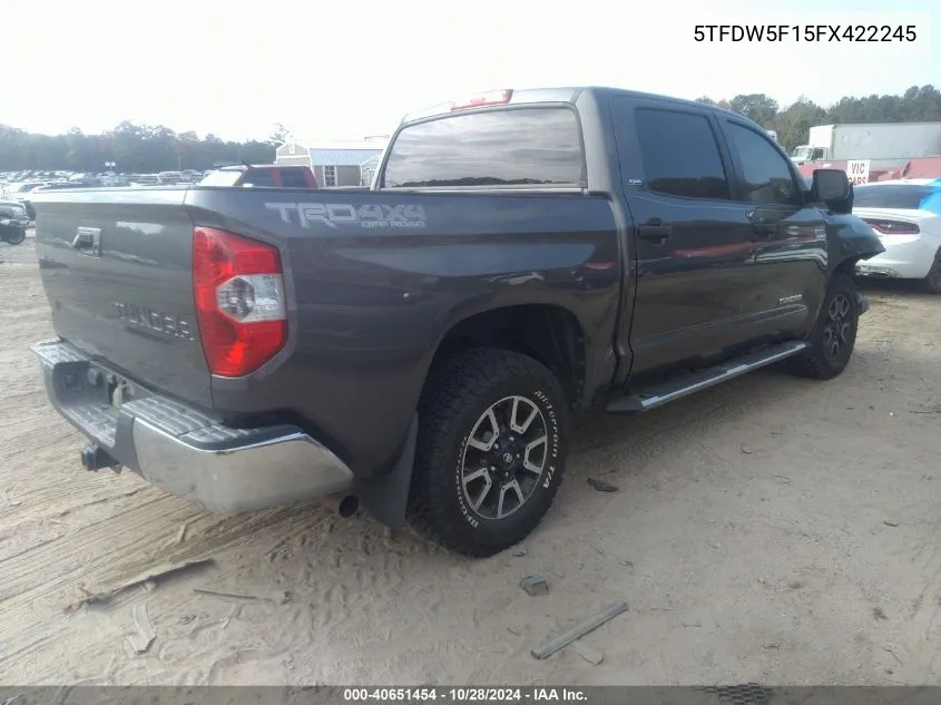 2015 Toyota Tundra Sr5 5.7L V8 VIN: 5TFDW5F15FX422245 Lot: 40651454