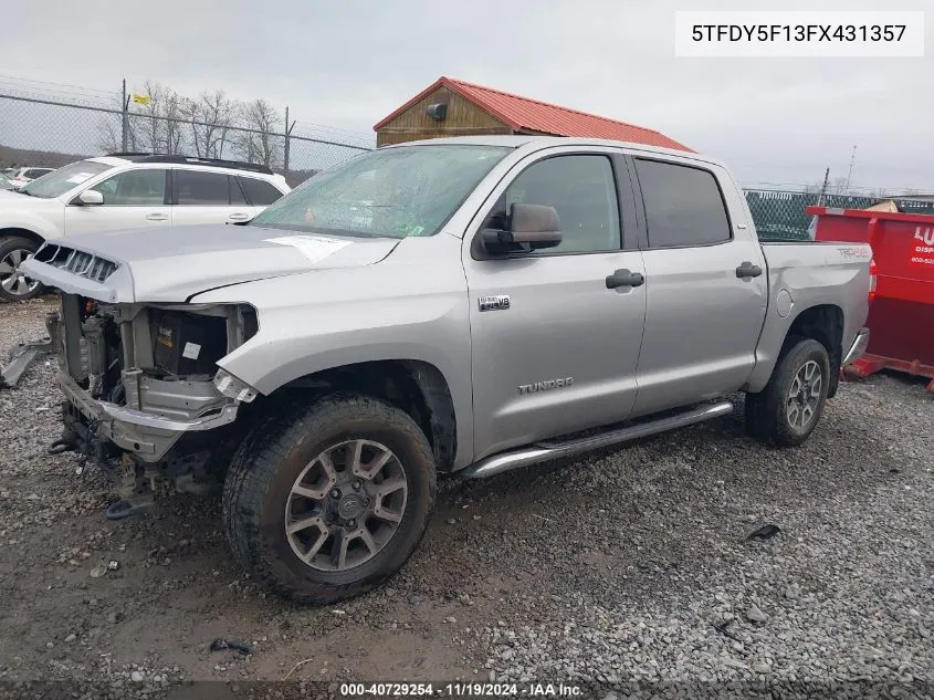 2015 Toyota Tundra Sr5 5.7L V8 VIN: 5TFDY5F13FX431357 Lot: 40729254