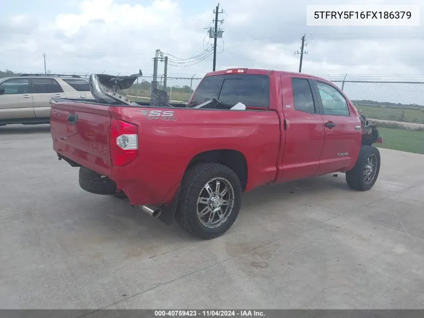 2015 Toyota Tundra Sr5 5.7L V8 VIN: 5TFRY5F16FX186379 Lot: 40759423