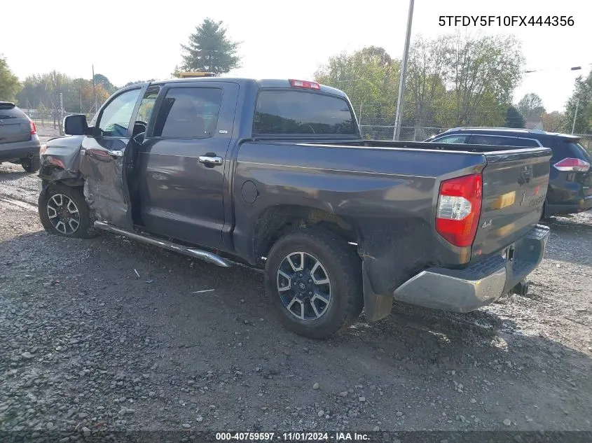 2015 Toyota Tundra Sr5 5.7L V8 VIN: 5TFDY5F10FX444356 Lot: 40759597