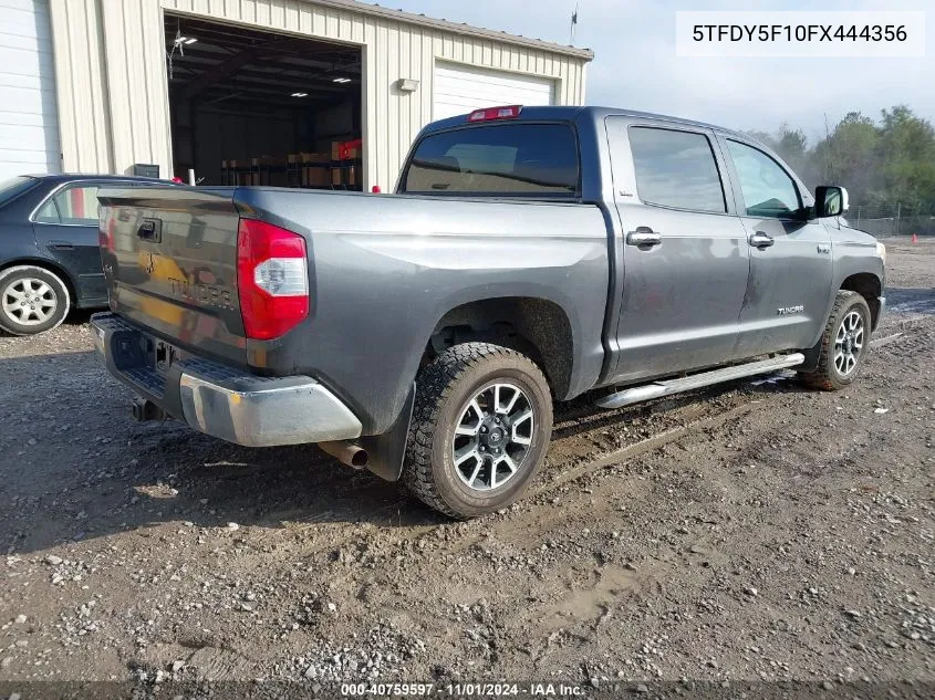 2015 Toyota Tundra Sr5 5.7L V8 VIN: 5TFDY5F10FX444356 Lot: 40759597