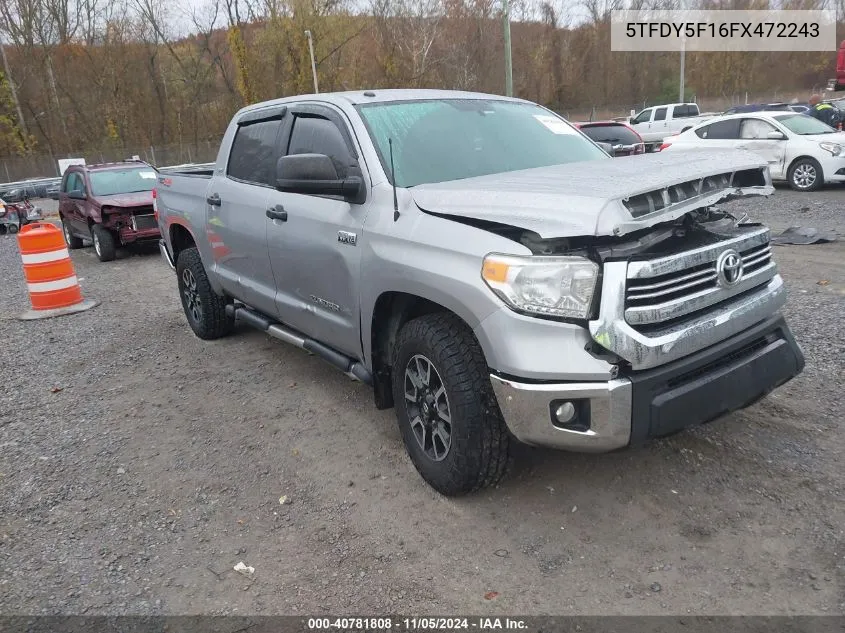 2015 Toyota Tundra Sr5 5.7L V8 VIN: 5TFDY5F16FX472243 Lot: 40781808