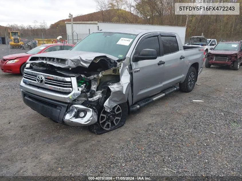 2015 Toyota Tundra Sr5 5.7L V8 VIN: 5TFDY5F16FX472243 Lot: 40781808