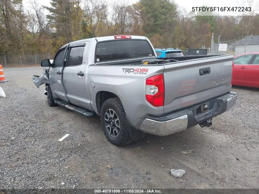 2015 Toyota Tundra Sr5 5.7L V8 VIN: 5TFDY5F16FX472243 Lot: 40781808