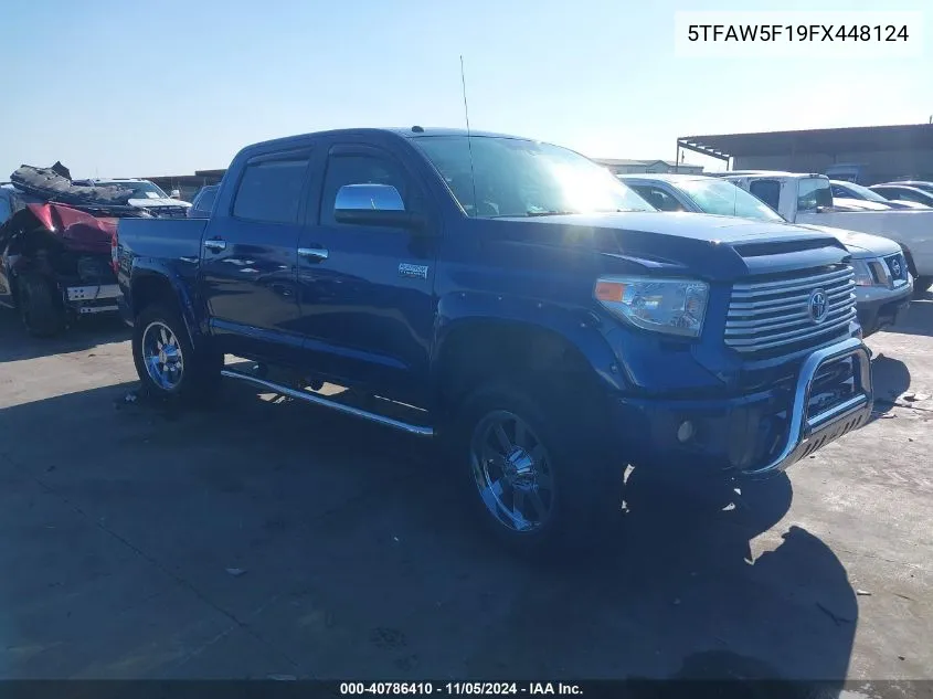 2015 Toyota Tundra Platinum 5.7L V8 VIN: 5TFAW5F19FX448124 Lot: 40786410