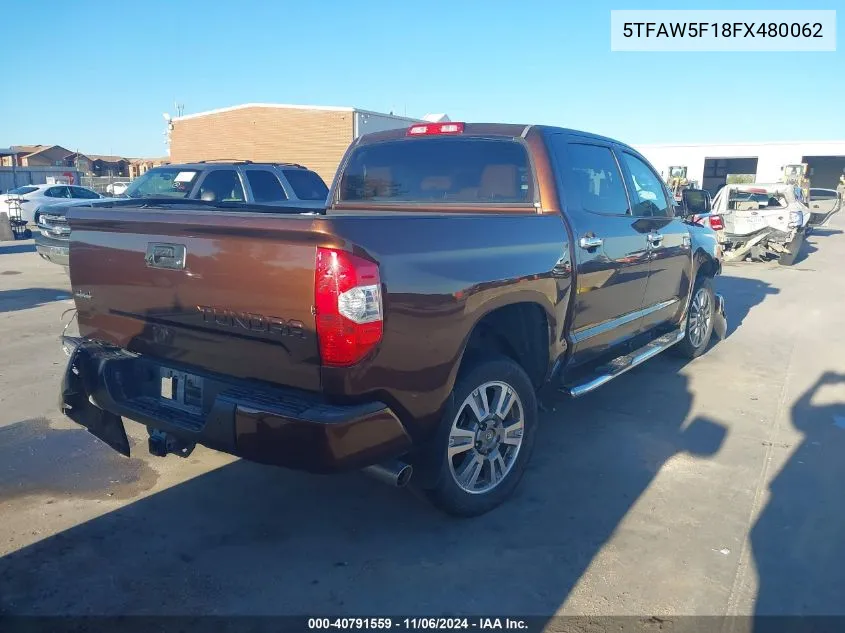 2015 Toyota Tundra 1794 5.7L V8 VIN: 5TFAW5F18FX480062 Lot: 40791559