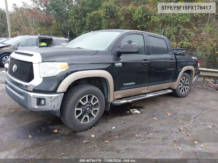 2015 Toyota Tundra Sr5 5.7L V8 VIN: 5TFEY5F15FX178417 Lot: 40794176