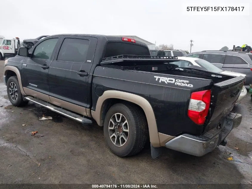 2015 Toyota Tundra Sr5 5.7L V8 VIN: 5TFEY5F15FX178417 Lot: 40794176