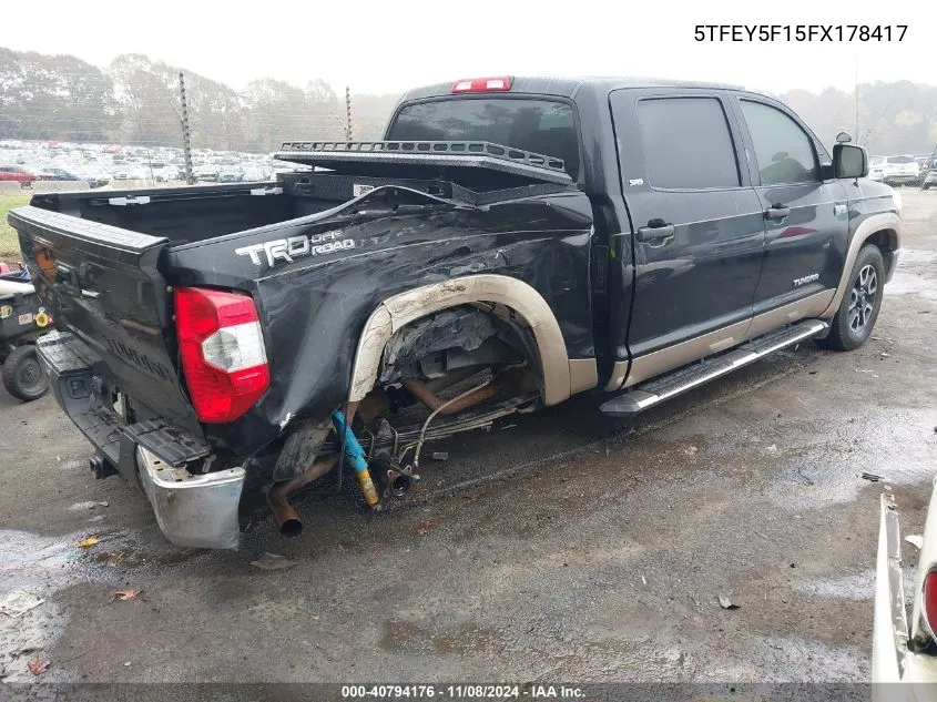 2015 Toyota Tundra Sr5 5.7L V8 VIN: 5TFEY5F15FX178417 Lot: 40794176