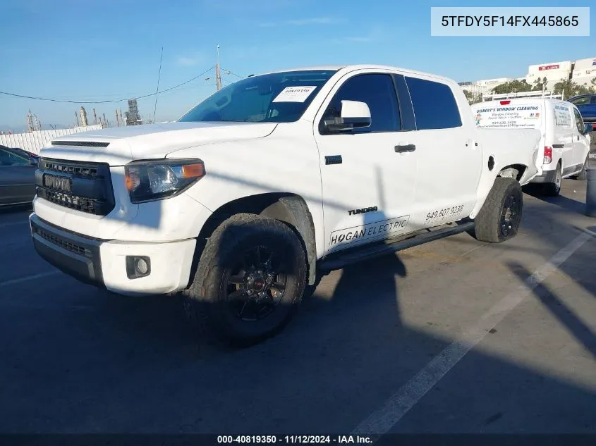 2015 Toyota Tundra Trd Pro 5.7L V8 VIN: 5TFDY5F14FX445865 Lot: 40819350