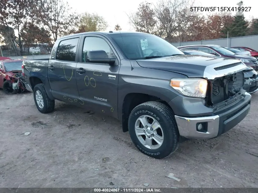 2015 Toyota Tundra Sr5 5.7L V8 VIN: 5TFDW5F15FX419927 Lot: 40824867