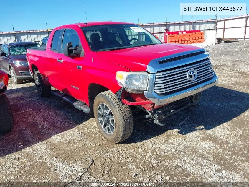 2015 Toyota Tundra Limited 5.7L V8 VIN: 5TFBW5F10FX448677 Lot: 40830224