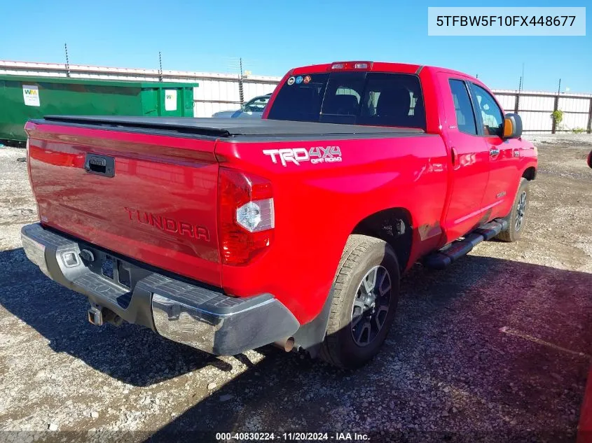 2015 Toyota Tundra Limited 5.7L V8 VIN: 5TFBW5F10FX448677 Lot: 40830224