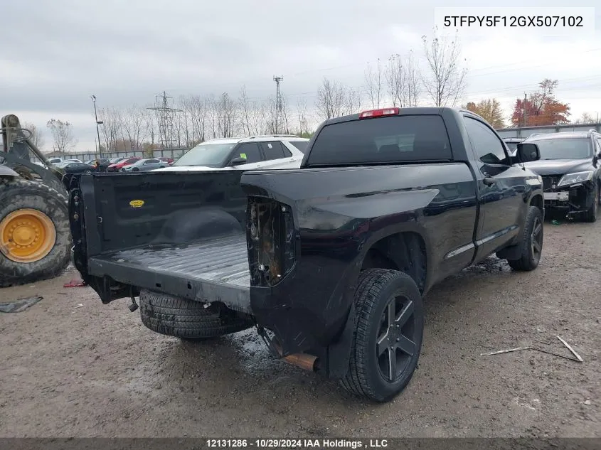 2016 Toyota Tundra Sr 5.7L V8 VIN: 5TFPY5F12GX507102 Lot: 12131286