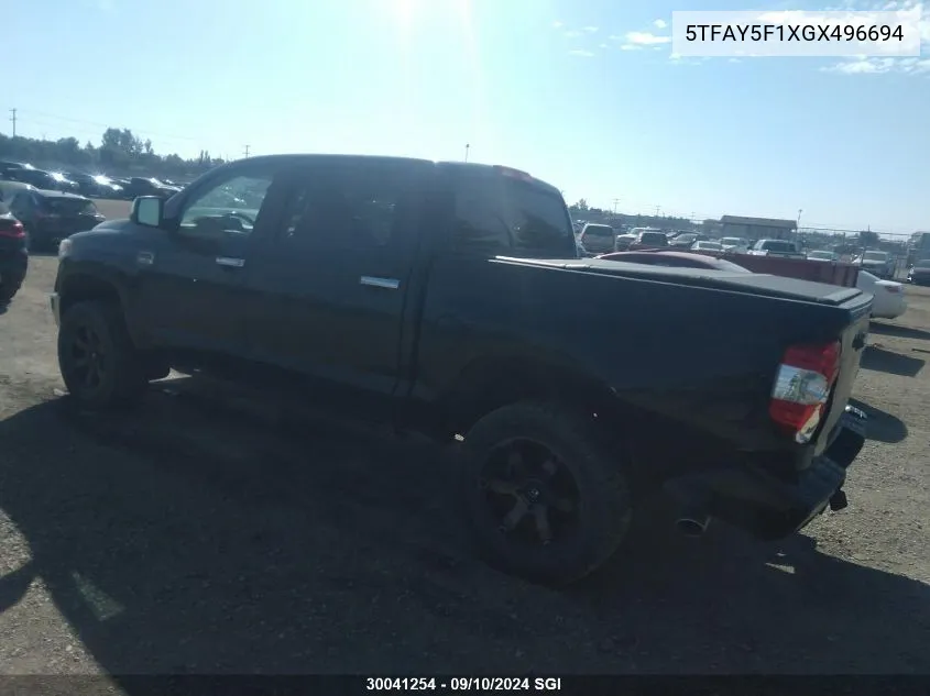 5TFAY5F1XGX496694 2016 Toyota Tundra Crewmax 1794/Platinum